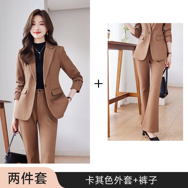 Red Green Blue Black Suit Jacket Women'S Autumn High-End Feminine Temperament Top Golden Velvet Small Suit Set - Image 1