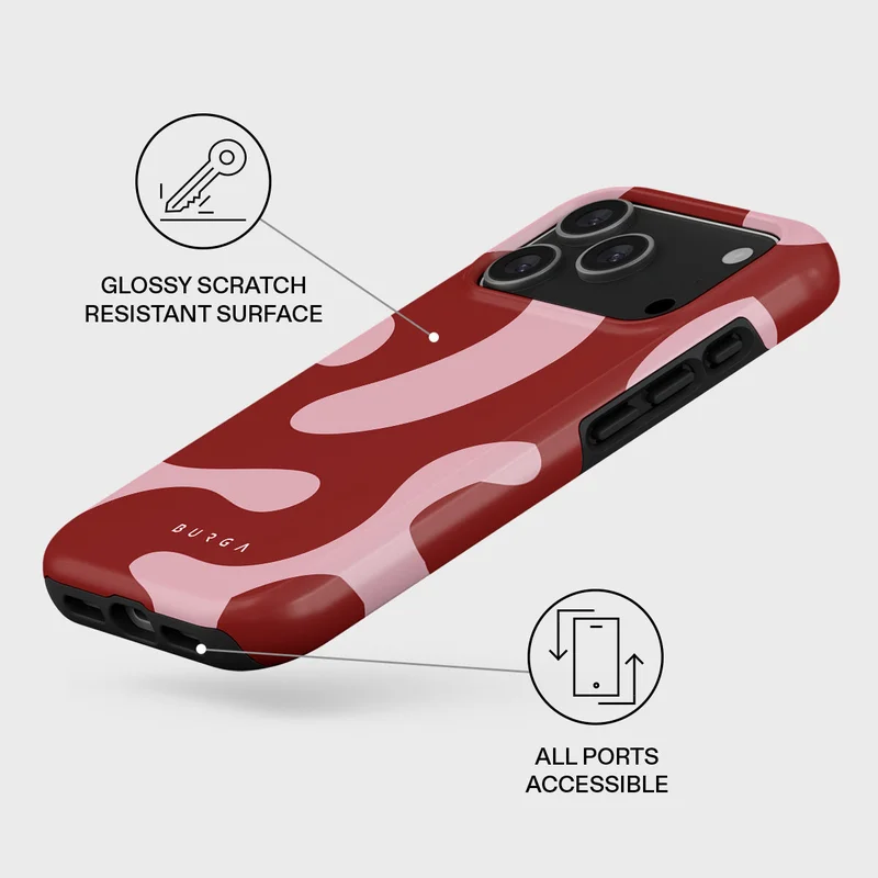 BURGA iPhone 17 Pro Flex Premium Case Compatible with Hybrid Dual-Layer Hard Shell + Silicone Protection - Scratch-Resistant Shockproof Mobile Cover