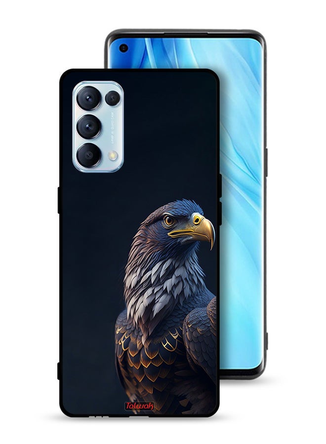 Tolwak غطاء حماية أوبو رينو 5 برو 5G بتصميم نسر HD - Image 1