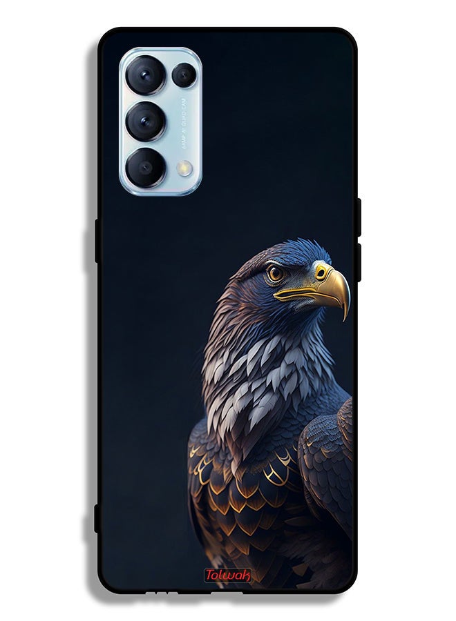 Tolwak غطاء حماية أوبو رينو 5 برو 5G بتصميم نسر HD - Image 2