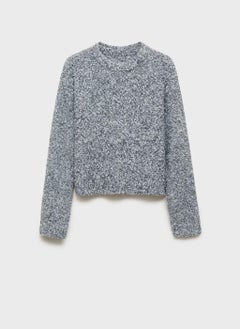 MANGO Round-Neck Boucle Sweater  - Image 5