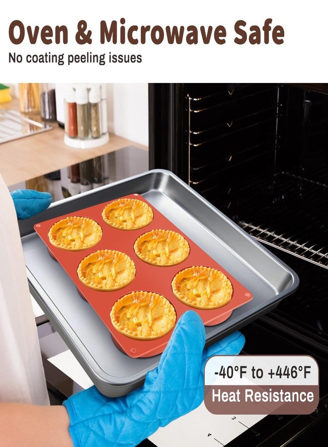 Ocmoiy 4 Inch Silicone Egg Molds for Baking/Jumbo Muffin Top Pans, 3 Pack Non-Stick Large Round Molds for Hamburger Bun, English Muffin, Tarts, Pies, Corn Bread, Egg Sandwich Breakfast - Image 4