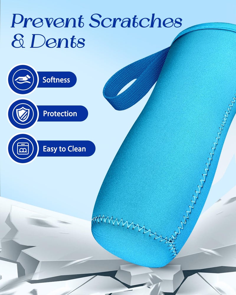 Toykee Water Bottle Sleeve for Cirkul 22 oz - 2 Pack Blue Black Bottle Cover Holder Carrier with Handle Strap for Cirkul 22oz - Image 5