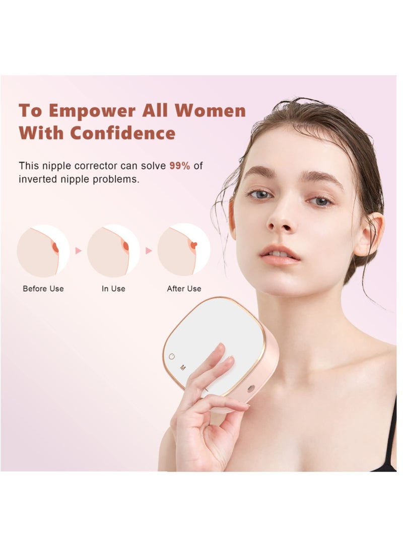 Excefore - Electric Inverted Nipple Corrector, Portable Niplette Correct Flat and Inverted Nipples with Ease to Help Breastfeeding, Inverted Nipple Puller, Nipple Massage, Sunken and Short Nipples - Image 1