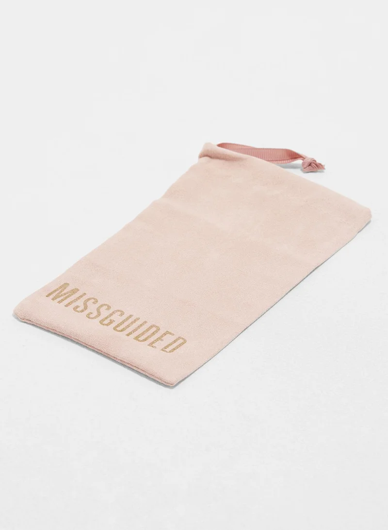 Missguided Flat Metal Cat Eye Sunglasses