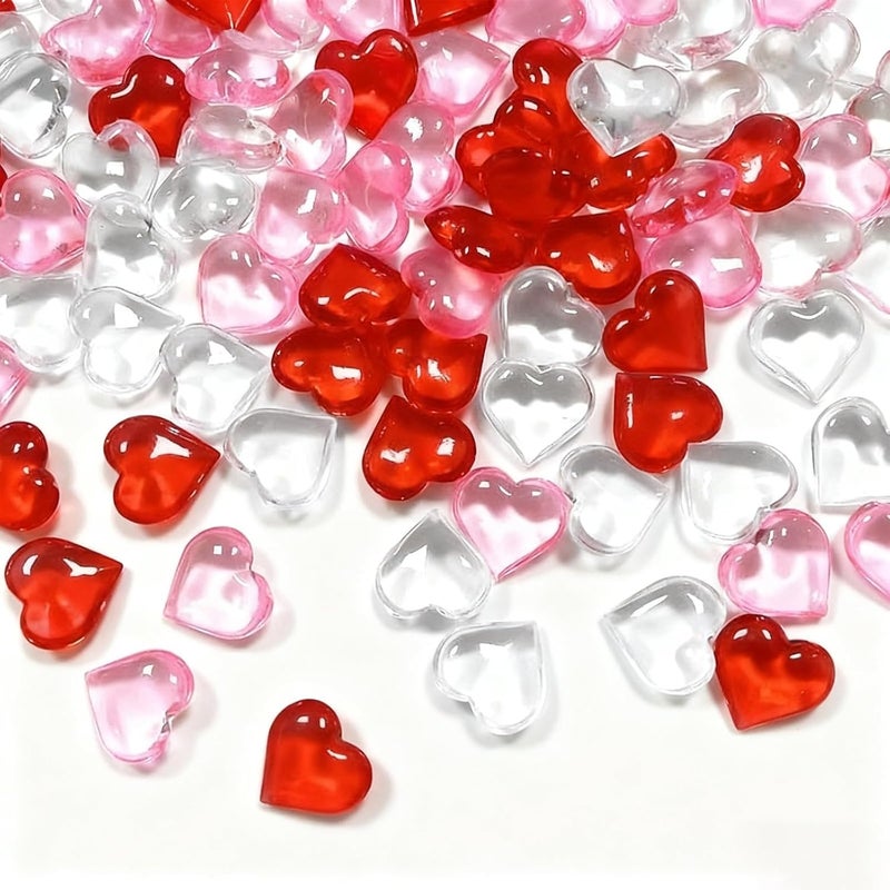 125 0.9-inch Acrylic Love Decoration Diamond Pink Tricolor Valentine's Day Party Wedding Dinner Gift Box Layout Ornaments - Image 1