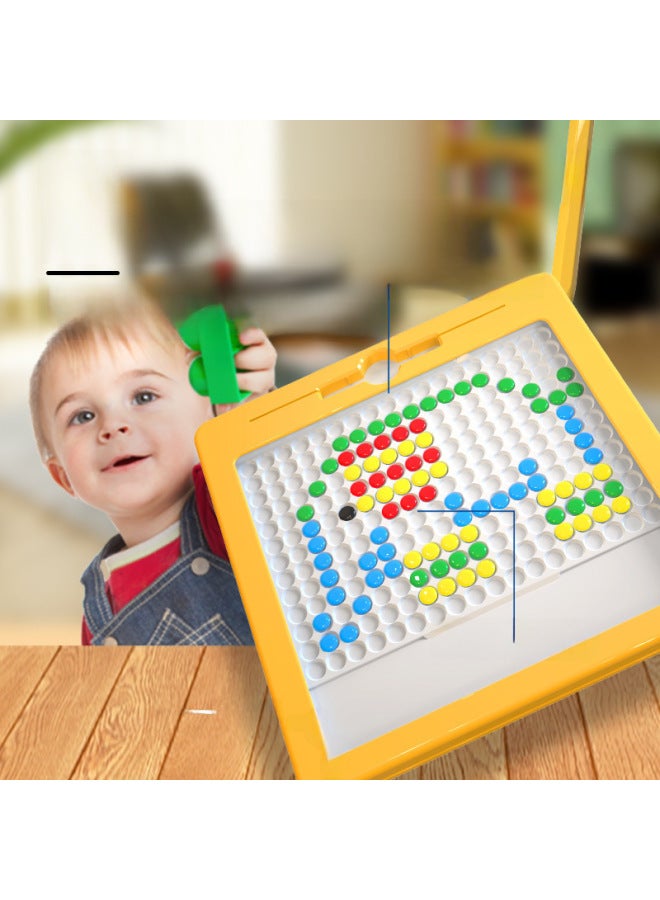 Magnetic Brush Drawing Board Jigsaw Puzzle Toy To Stimulate Children's Imagination, Concentration, Educational Thinking Training Drawing Board-Color:QH929 Magnetic Brush Drawing Board Trumpet 【7 Cards】】 - Image 5