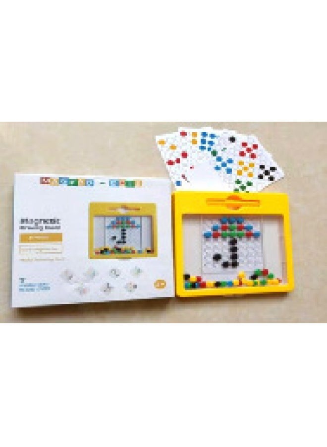 Magnetic Brush Drawing Board Jigsaw Puzzle Toy To Stimulate Children's Imagination, Concentration, Educational Thinking Training Drawing Board-Color:QH929 Magnetic Brush Drawing Board Trumpet 【7 Cards】】 - Image 1