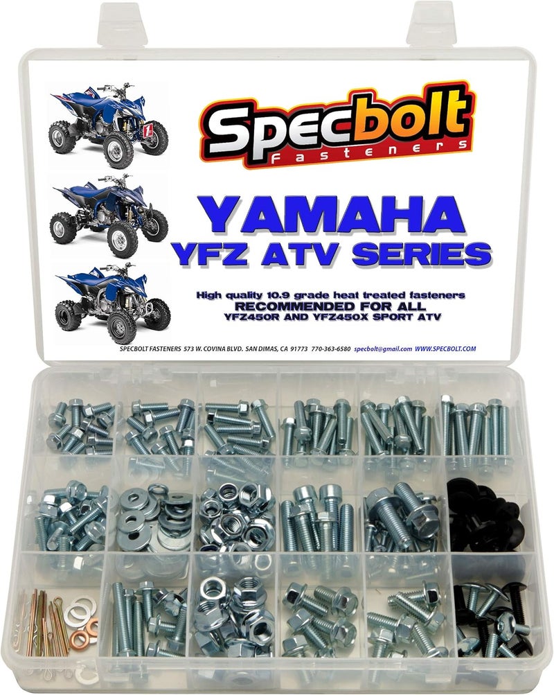 Specbolt Fasteners 250pc Yamaha Bolt Kit for YFZ 450 ATV Maintenance and Restoration - Image 1