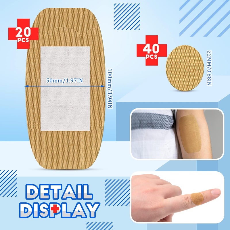 BBTO Assorted Flexible Fabric Adhesive Bandages  Family Variety Pack Small Comfortable Fingertip  Round Cloth Bandages 300 Pieces - Image 3