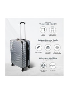 Set Of 2 Luggage Trolleys - 55cm (Cabin) & 75cm (Check-In) Hardsided Suitcase With In-Built TSA Lock & Spinner Wheels | Polycarbonate + ABS | Carry On Luggage - pzsku/Z2406BEF98375FBA274A7Z/45/_/1732102157/36a49693-b064-49e3-97f2-26bf7eef0085