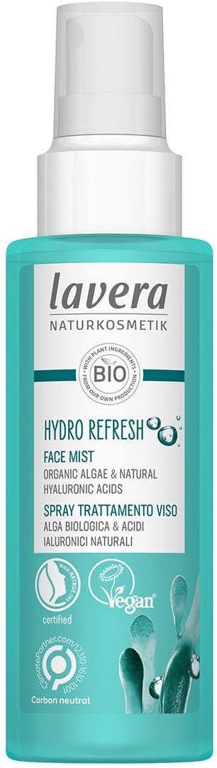 بخاخ وجه لافيرا هايدرو ريفريش عضوي الطحالب أحماض الهيالورونيك الطبيعية مستحضرات تجميل نباتية معتمدة 100 مل
