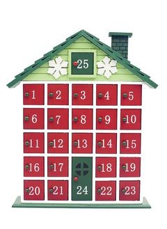 25 Day Christmas Advent Calendar Decorated with Snowflakes 25 Storage Drawers Wooden Christmas Calendar