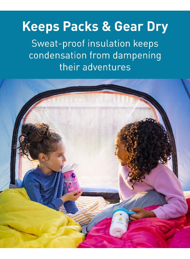 CamelBak Eddy+ Kids Bite Valve Straw Insulated Stainless Steel Water Bottle School of Sharks, 12oz - Image 3