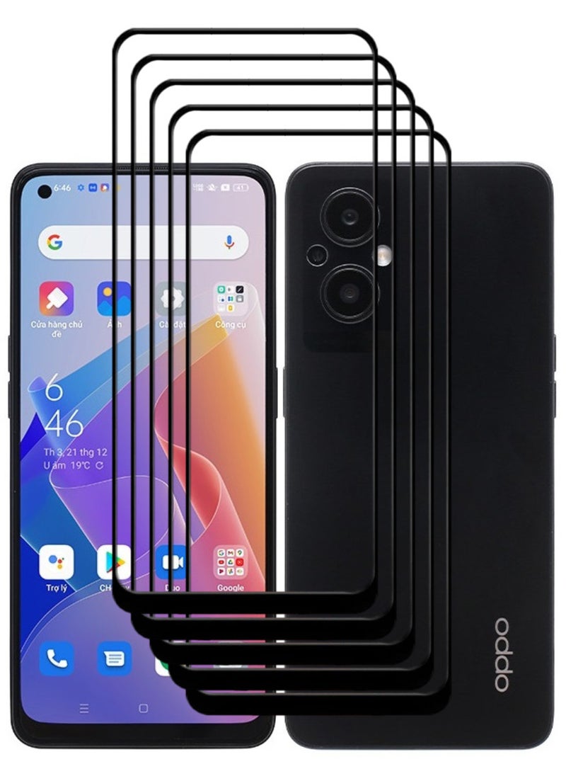 ACLIX 5 Pieces Antistatic ESD Dustproof Premium Quality High Definition Tempered Glass Screen Protector Designed For Oppo Reno7 Z 5G - Image 1