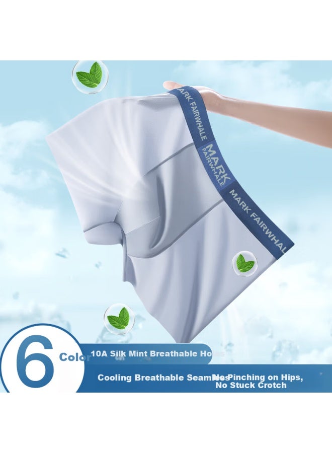 Mark Fairwhale Men's Ice Silk Seamless Antibacterial Quick-dry Breathable Boxer Shorts 10a - Image 2
