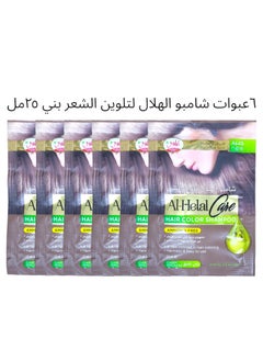 Al-helal Care Hair Color Shampoo Brown 25 ml * 6 pcs - pzsku/Z24070721025E52ADB54EZ/45/_/1714457980/d41d9191-e54a-48a8-8bf1-74b477d73ab8