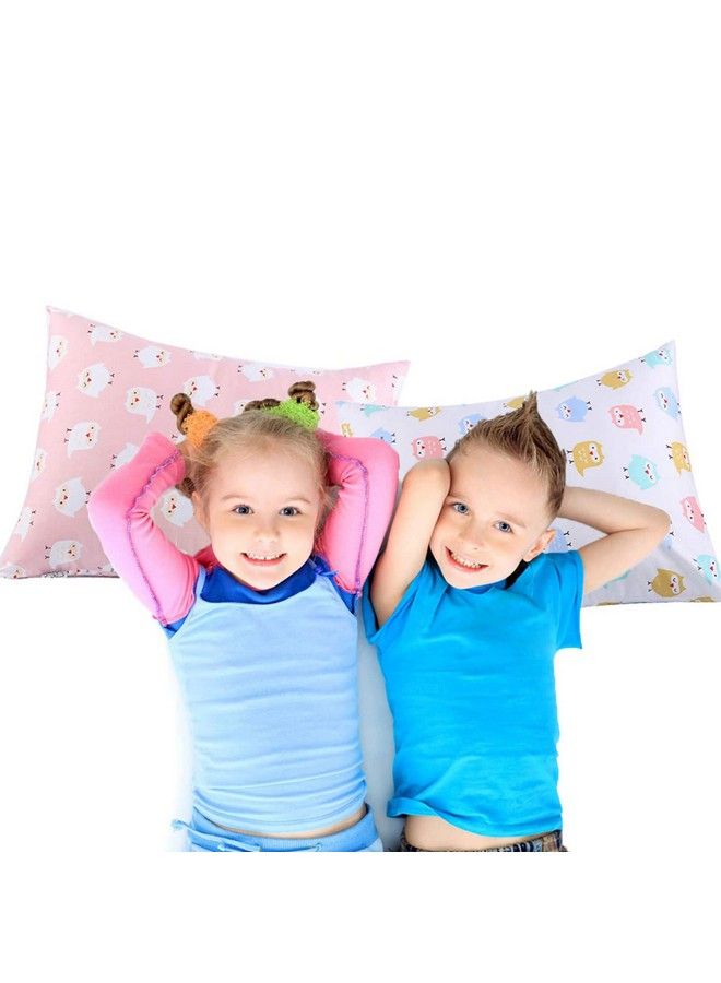 UOMNY Kids Toddler Pillowcases 2 Pack Pillowslip Case Fits Pillows Sized 13 X 18 Or 12X 16 For Kids Bedding Pillow Cover Pink/White Owl Baby Pillow Cases By Uomny  - Image 5