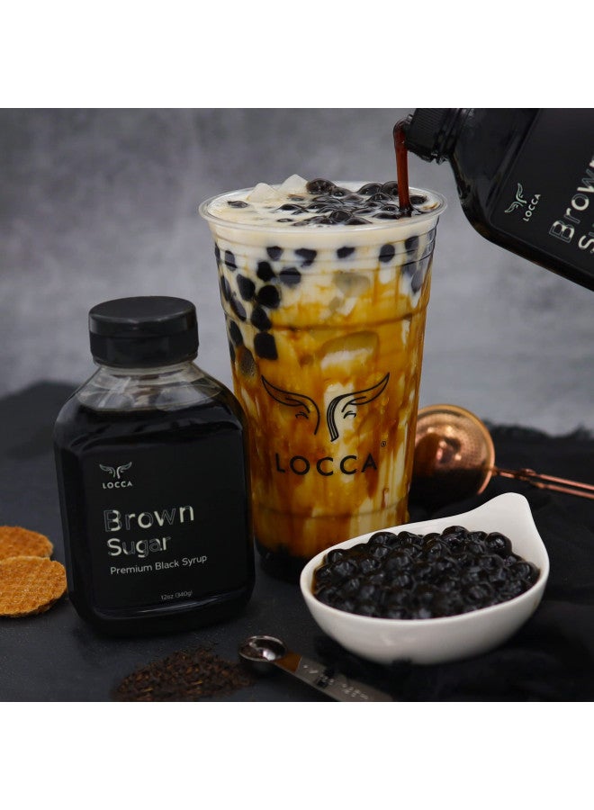 LOCCA Brown Sugar Boba Tea Kit with Boba Pearls | Brown Sugar Syrup Bubble Tea Kit up to 40 Drinks | Black Sugar Boba Tea - Image 2