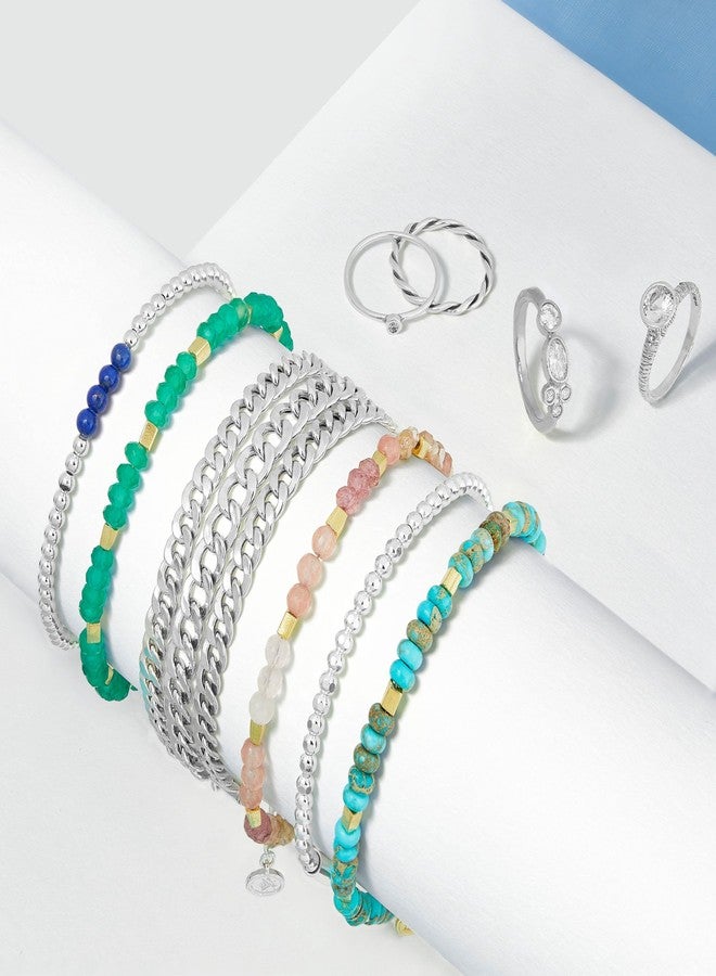 Silpada 'Loyalty' Natural Lapis Lazuli Stretch Bracelet in Sterling Silver, 6.75" (4mm) - Image 5