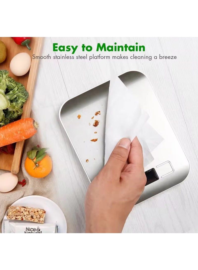 Digital Kitchen Scale with LCD Display, 7.05 x 5.47 inch, Auto-Off Function, Multi-Unit Conversion - Image 5