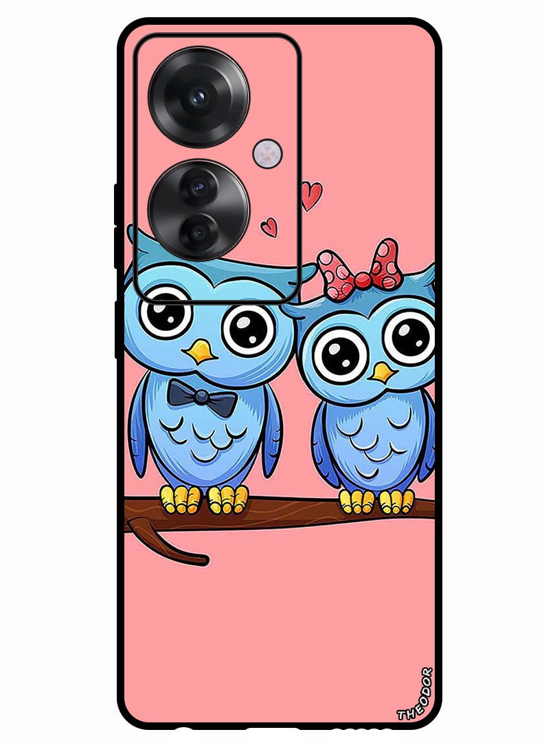 Theodor Protective Case Anti Scratch Shock Proof Bumper Cover For Oppo F25 Pro Love Birds - Image 1