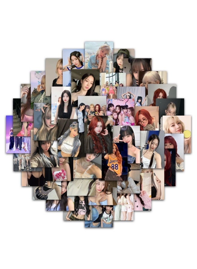 NIBEMINENT 63 Pcs Kpop LE SSERAFIM Deco Kit Waterproof Stickers, High Definition Printing Bright Colors, Suitable for Laptop Skateboard Luggage Water Bottle Guitar DIY - Image 1