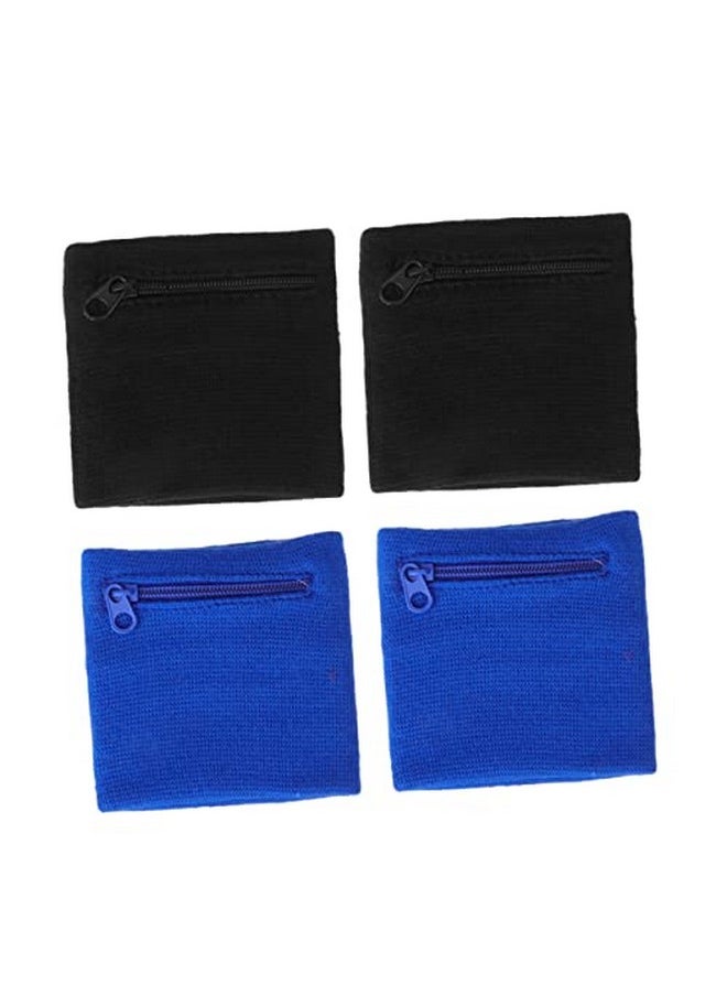 Healifty Wristband Purse Pocket Wallet Wristlet Sports Wrist Wallet Workout Wrist Bag Wristband For Coin Hiking Wristband Sports Wrist Wallet Wristband Pouch 4Pcs  - Image 1