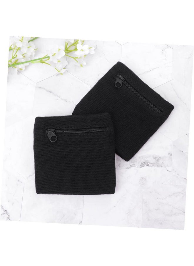 Healifty Wristband Purse Pocket Wallet Wristlet Sports Wrist Wallet Workout Wrist Bag Wristband For Coin Hiking Wristband Sports Wrist Wallet Wristband Pouch 4Pcs  - Image 5