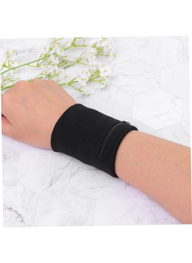 Healifty Wristband Purse Pocket Wallet Wristlet Sports Wrist Wallet Workout Wrist Bag Wristband For Coin Hiking Wristband Sports Wrist Wallet Wristband Pouch 4Pcs  - Image 4