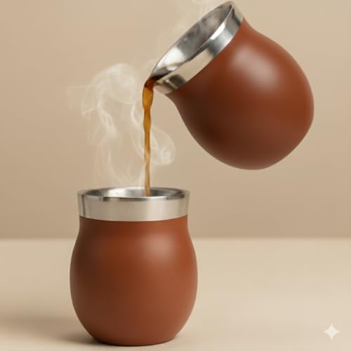 Human Hydro Stainless Steel Coffee Mug Set of 6 – 150 ml Each | Premium Kulhad Cups | Durable, Rust-Proof, Spill-Resistant | Light Brown - Image 3