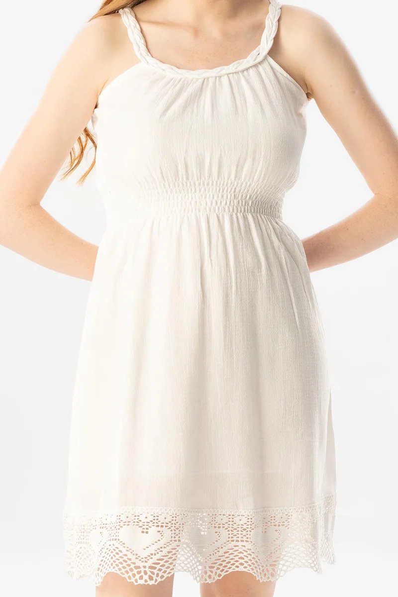 اليش شيل بيزي Crochet Trim Dress