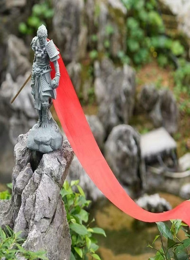 livelyfish Aquarium Monkey King Statue Standing Sun Wukong Figurine Sandstone Decorative for Fish Tank Garden Decor (L) - Image 5