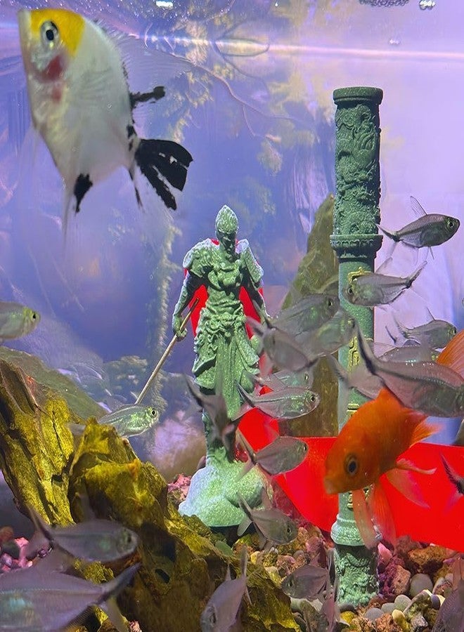 livelyfish Aquarium Monkey King Statue Standing Sun Wukong Figurine Sandstone Decorative for Fish Tank Garden Decor (L) - Image 4