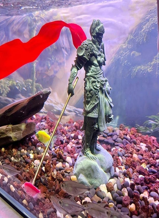 livelyfish Aquarium Monkey King Statue Standing Sun Wukong Figurine Sandstone Decorative for Fish Tank Garden Decor (L) - Image 3