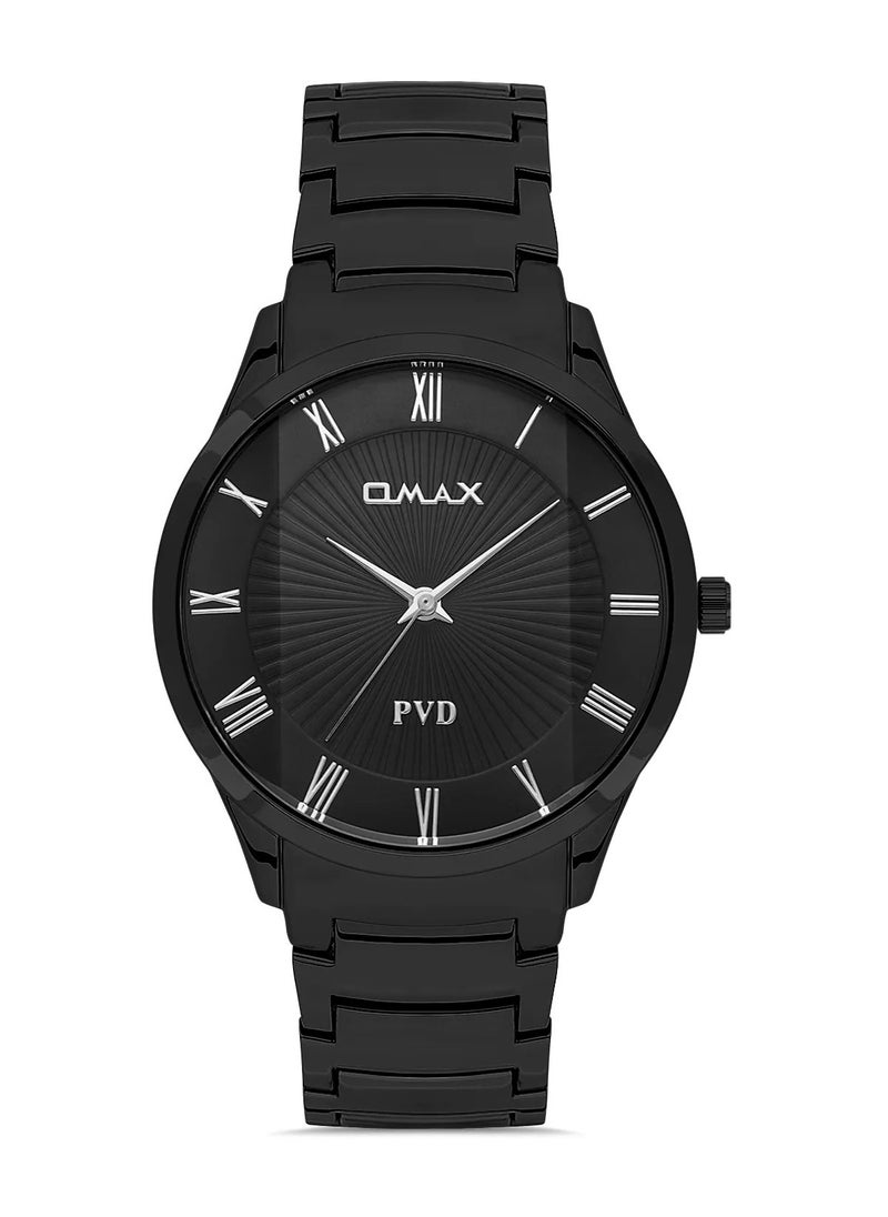 OMAX - Omax Men's Full Black Luxury Wrist Watch, Watches for Men, Stainless Watches, Steel Band, Analog Dial, Waterproof Watch, 1 Year Warranty - Image 1