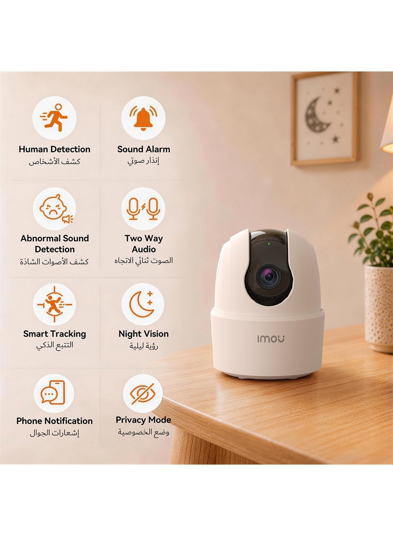 IMOU Pack of 2 Ranger 2C 3MP, Indoor Wifi Security Camera,2K Surveillance Camera for Home with 360° PTZ,Human Detection,Smart Tracking,2-Way Audio,Abnormal Sound Alarm,Privacy Mode,Night Vision - Image 2