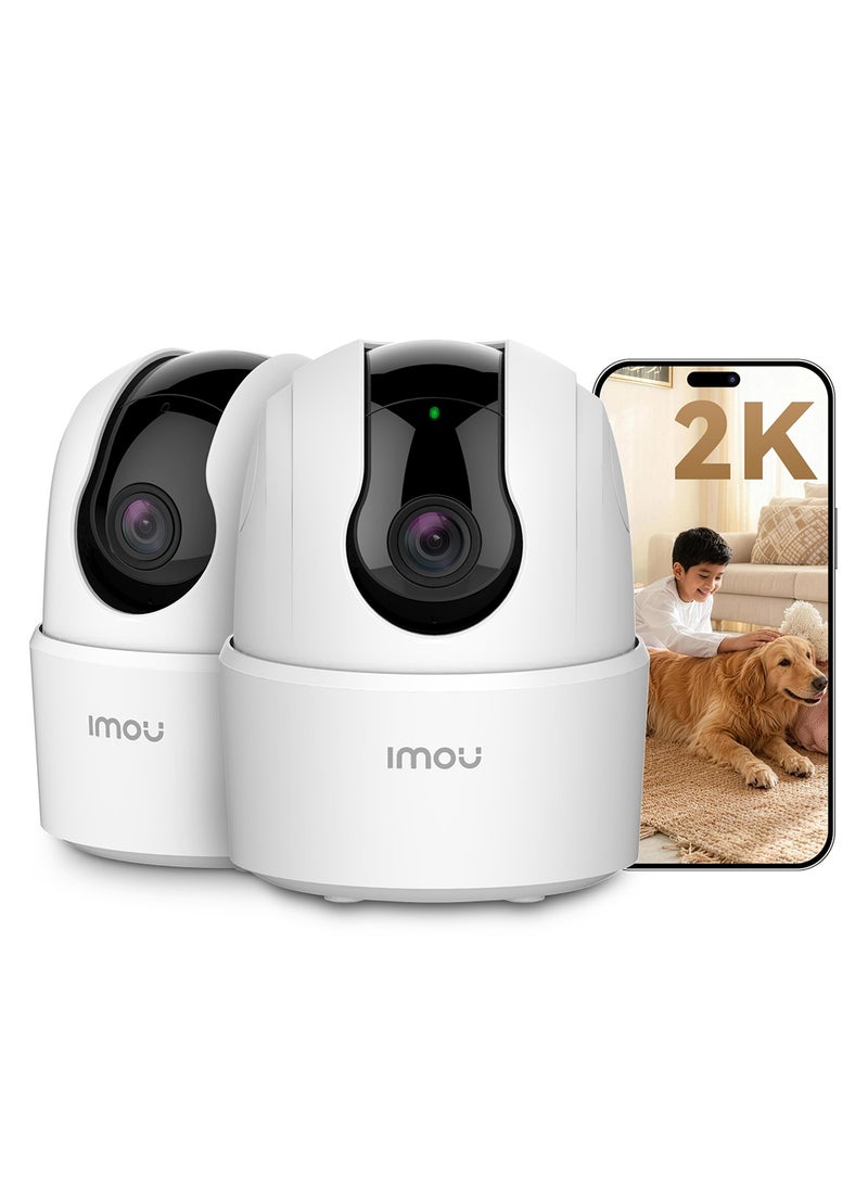 IMOU Pack of 2 Ranger 2C 3MP, Indoor Wifi Security Camera,2K Surveillance Camera for Home with 360° PTZ,Human Detection,Smart Tracking,2-Way Audio,Abnormal Sound Alarm,Privacy Mode,Night Vision - Image 1