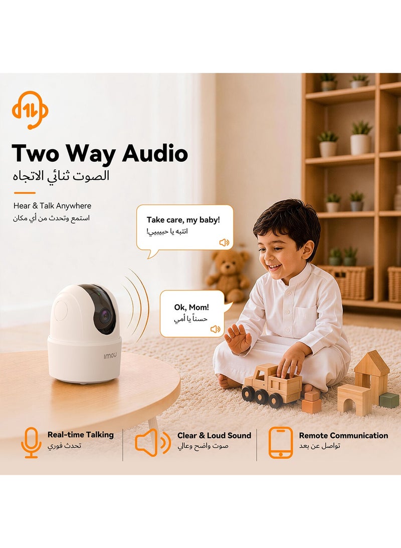IMOU Pack of 2 Ranger 2C 3MP, Indoor Wifi Security Camera,2K Surveillance Camera for Home with 360° PTZ,Human Detection,Smart Tracking,2-Way Audio,Abnormal Sound Alarm,Privacy Mode,Night Vision - Image 5
