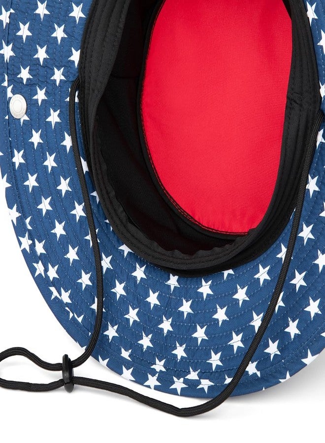 MISSION Cooling UPF Bucket Hat - Unisex Sun Hat for Hiking, Golfing & Fishing - Sweat & Water Activated Technology (Stars & Stripes), Stars & Stripes, One size - Image 4