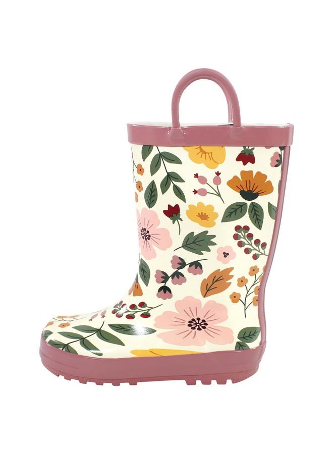 hudson baby Kids Rain Boots, Fall Botanical, 10 US Unisex Toddler - Image 1