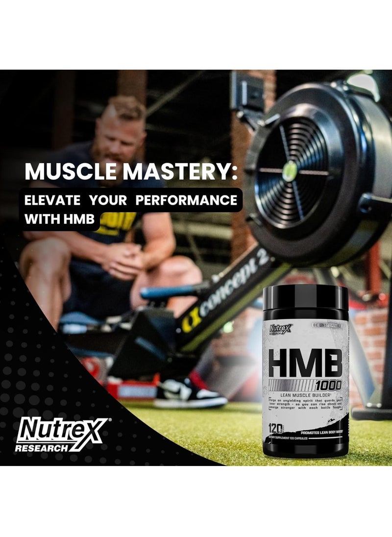 Nutrex Research HMB 1000 Muscle Protector And Size Enhancer 120 Capsules  - Image 5