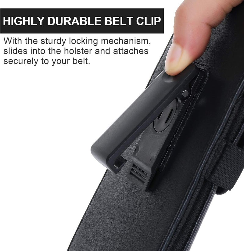 BECPLT Phone Holster for iPhone Air 17 Pro Max 16/15/14/13/12/11 Pro Max Leather Belt Case 360 Rotating Pouch Holster Belt Clip Case for iPhone Xs Max 8 Plus 7 Plus 6s+ 6+ Galaxy S25+ S24+ S23+ S22+ - Image 4