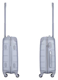 SENATOR Hard Case Travel Bag Cabin Luggage Trolley ABS Lightweight Suitcase with 4 Spinner Wheels A1012 Silver  - Image 4