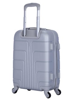 SENATOR Hard Case Travel Bag Cabin Luggage Trolley ABS Lightweight Suitcase with 4 Spinner Wheels A1012 Silver  - Image 3