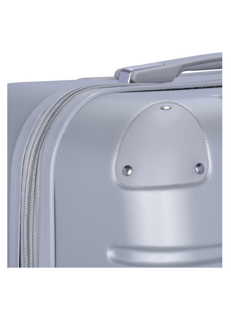 SENATOR - Hard Case Travel Bag Cabin Luggage Trolley ABS Lightweight Suitcase with 4 Spinner Wheels A1012 Silver - Image 1