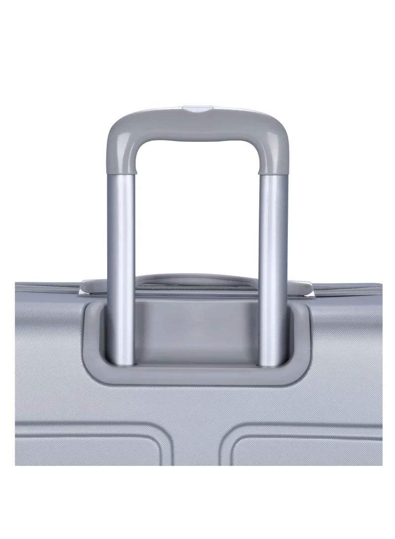 SENATOR Hard Case Travel Bag Cabin Luggage Trolley ABS Lightweight Suitcase with 4 Spinner Wheels A1012 Silver