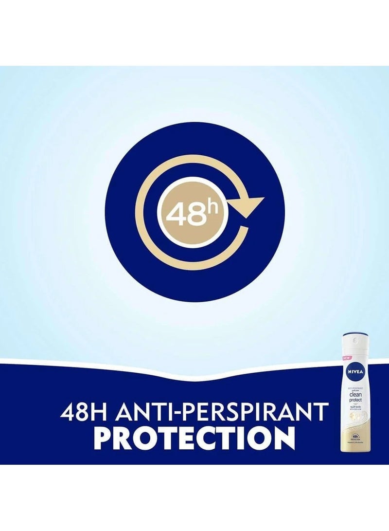 Nivea Clean Protect Deodorant Spray - 150 ml - Image 3