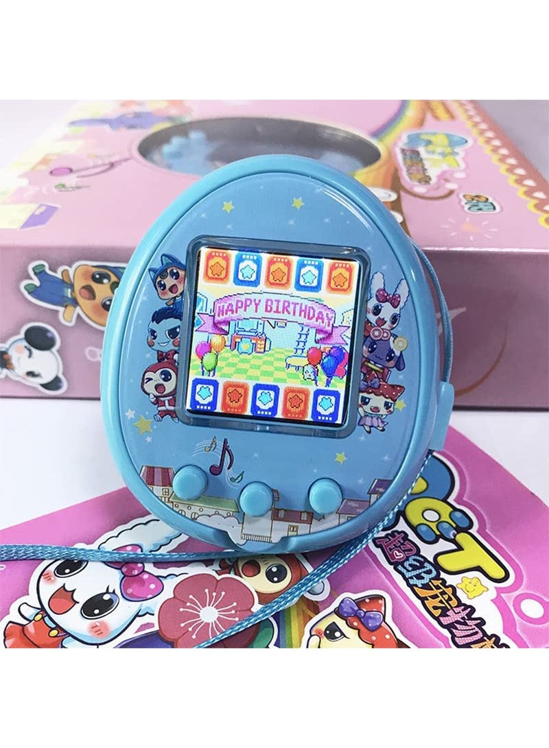 GT-Wheel 12 Pets in One Virtual Animal Pet Cyber Pet Toy Retro Funny, Feed, Care, Nurture-Virtual Pet,90s Toy (Blue)  - Image 1
