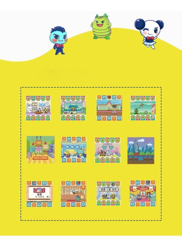 GT-Wheel 12 Pets in One Virtual Animal Pet Cyber Pet Toy Retro Funny, Feed, Care, Nurture-Virtual Pet,90s Toy (Blue)  - Image 4